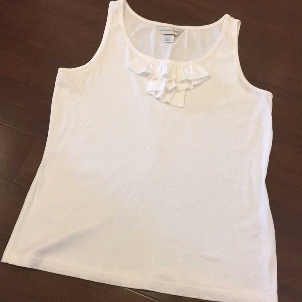 CHRISTOPHER & BANKS White Cotton Tank